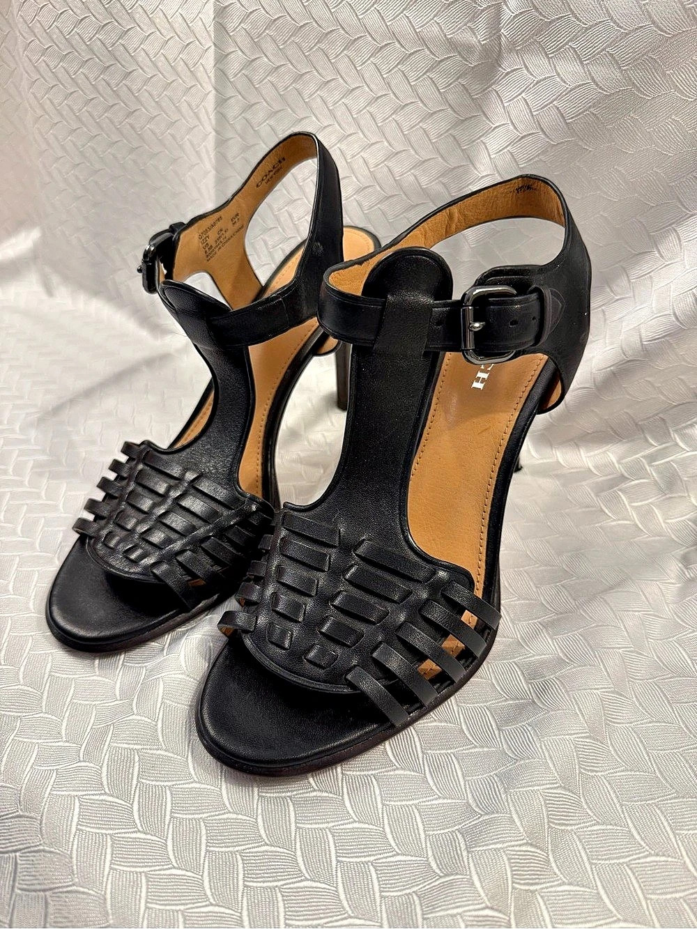 Coach Lorrie Sandal Black Heels US 6.5 B